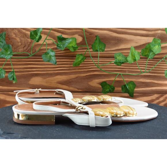 Banana Republic Sz 9 M Off white Thong Synthetic Women Sandals - Picture 5 of 10